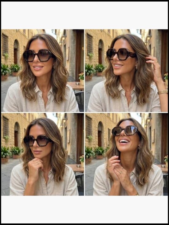 Rectangular Polarized Sunglasses UV 400 Protection Acetate Frame main image 4